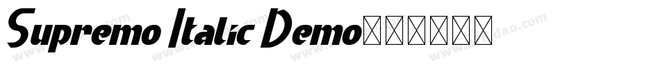 Supremo Italic Demo字体转换
